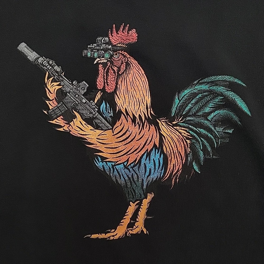 Black Rifle Coffee Company Full Zip Hoodie Men M Black Tactical Rooster Graphic - Picture 6 of 7